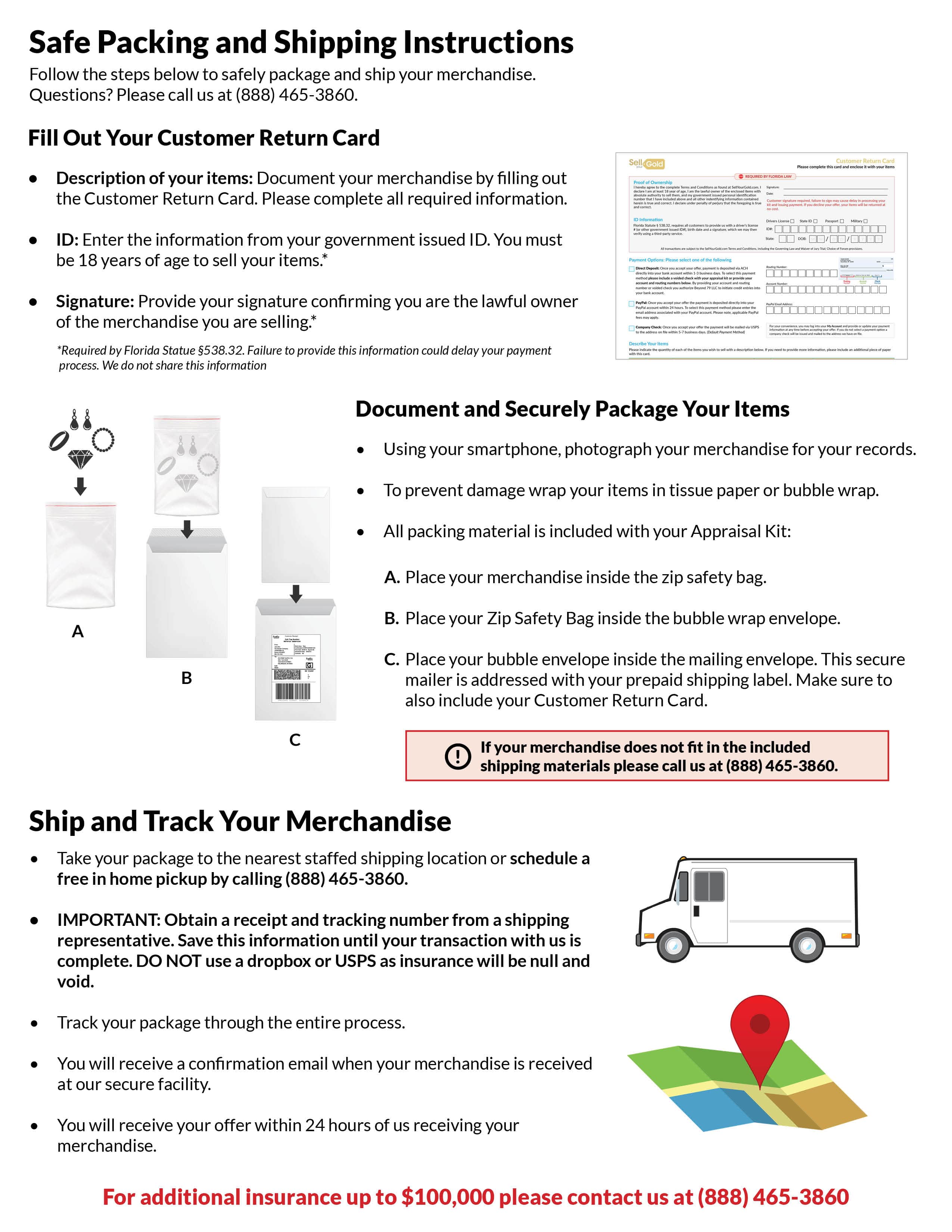 Recycle Platinum Shipping Process