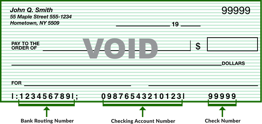 Example of a Voided Check